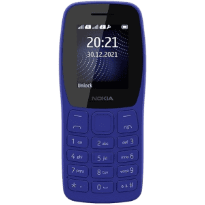 Nokia 105 Single SIM Keypad Mobile Phone | Blue