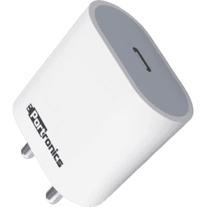 Portronics Mobile  Charger | Adapto 20 W 3 A | White