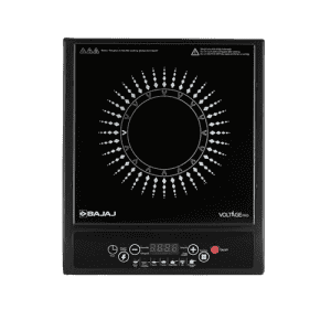 Bajaj Splendid 120TS Induction Cooktop With Tact Switch Stove | 1200 Watts | Digital Led Display  | Black & White