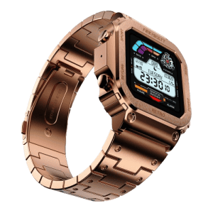 Fire Boltt Retro Smartwatch | 1.54 inch | Bluetooth call | Voice Assistance | Rose Gold  | BSW175