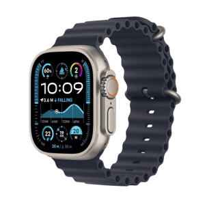 Apple Watch Ultra 2 | 49 mm | Natural Titanium | Navy Ocean Strap | MX4D3HN/A