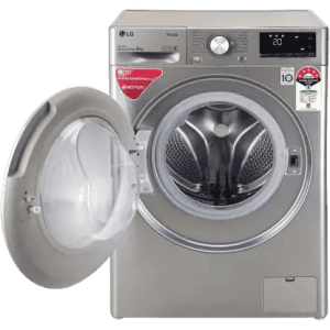 LG 8 kg Fully Automatic Front Load with In-built Heater | FHV1408ZWP | Silver