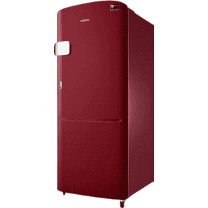 SAMSUNG 192 L Direct Cool Single Door 3 Star Refrigerator | RR20T1Y1YRH/HL | Scarlet Red