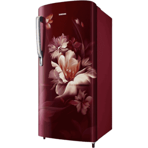 Samsung Direct Cool Single Door Refrigerator | 183 L | 3Star | Digital Inverter | Midnight Blossom Red | RR20D1723RZ/HL