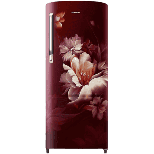 Samsung Direct Cool Single Door Refrigerator | 183 L | 3Star | Digital Inverter | Midnight Blossom Red | RR20D1723RZ/HL