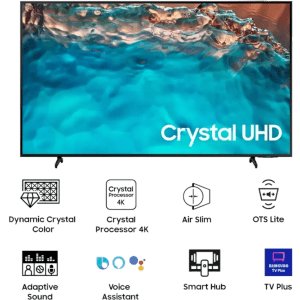 SAMSUNG | UA43BU8000KLXL |  108 cm (43 Inch)  | Ultra HD (4K) LED Smart Tizen TV