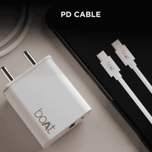 BOAT DV 22.5W QCPD White with Free PD Cable | White