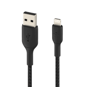 Belkin Braided Lightning to USB-A Cable | 15cm | Black | CAA002BT