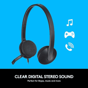 Logitech USB Headset | Wired Headset On the Ear | Black |  H340
