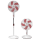 Impex Impulse Table pedestal 2 in 1 convertible fan | 400 mm | Red and White