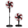 Impex Impulse Table pedestal 2 in 1 convertible fan | 400 mm | Red and Black